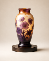 Decorative floral glass vase